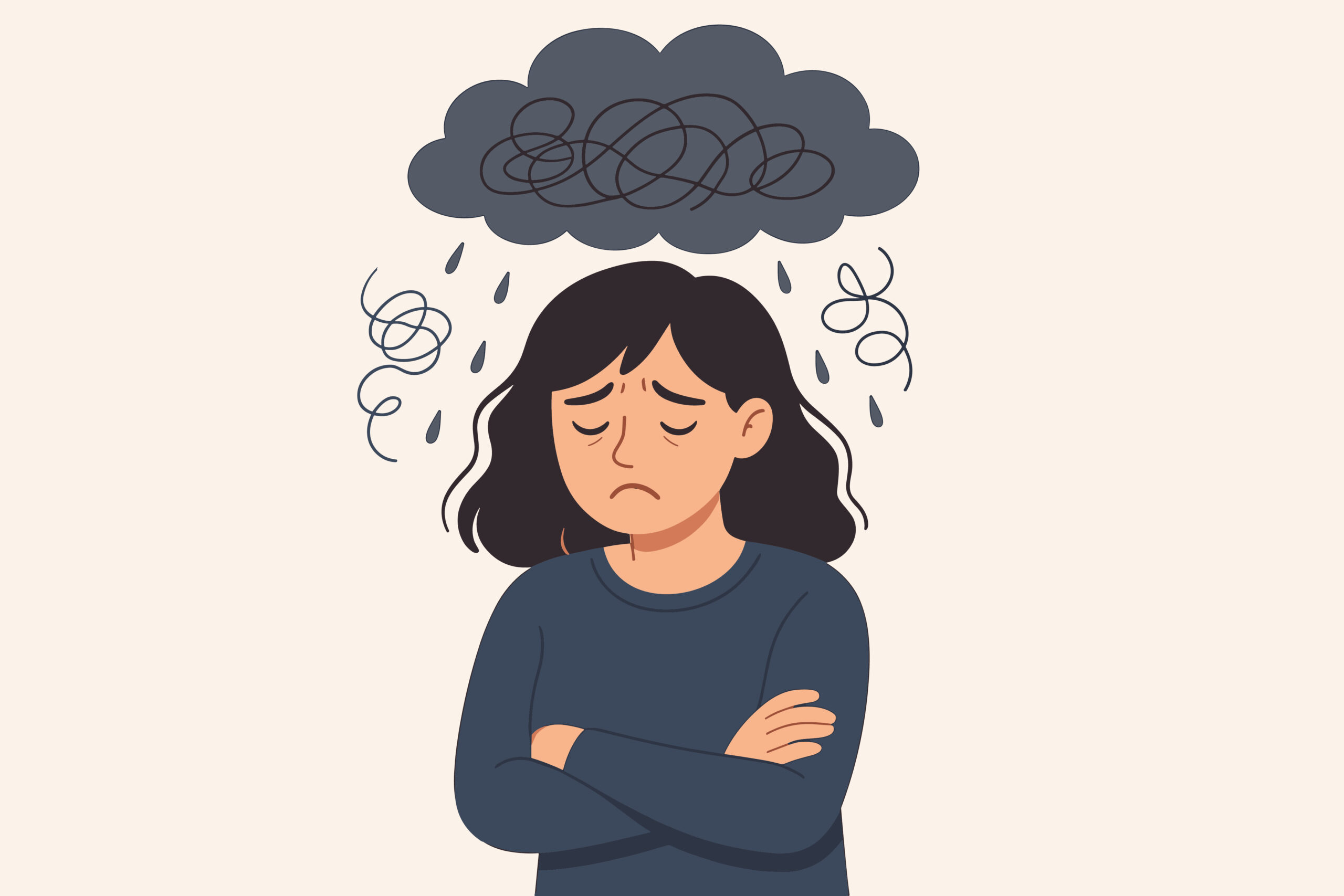 AdobeStock_1604531369 ; cloud over divorced woman